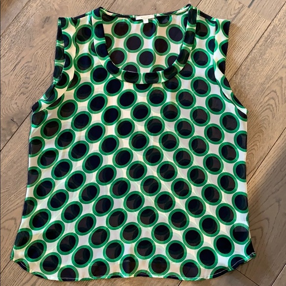 Anthropologie Tops - Anthropologie Pleione Sheer Polka Dot Top XL Shirt